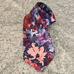Christian Dior Men's Colorful Floral Patterned Work Dress Tie